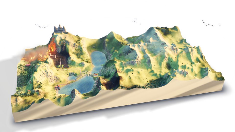 Until the Rain, the Alps as a board